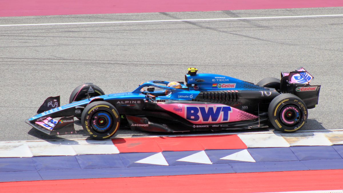 Pierre Gasly on track